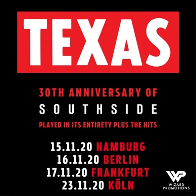 News: Texas am 15.11.2020 in Große Freiheit 36, Hamburg!