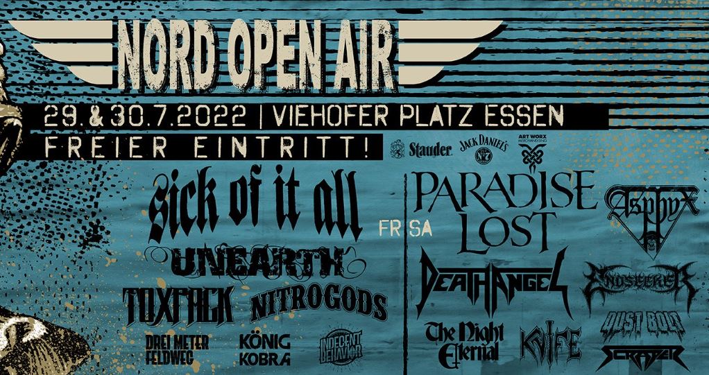 News Endlich wieder das NORD OPEN AIR in Essen, 29. bis 30.07.2022 mit