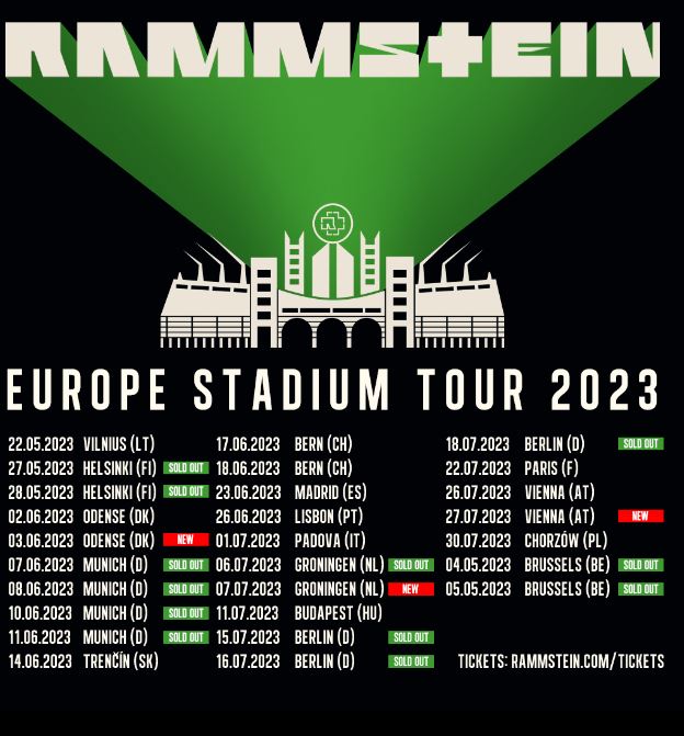 News Über 1 Million Tickets „Rammsteins Europa Stadion Tour 2023
