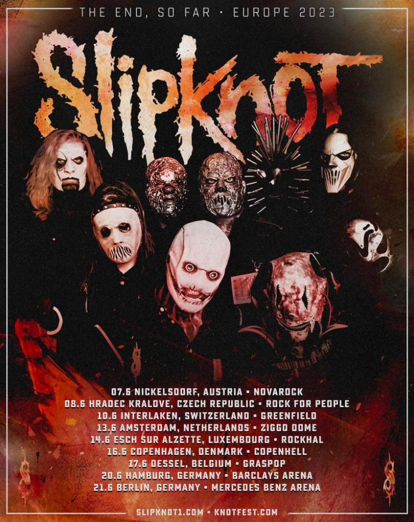 news SLIPKNOT Live 2023 nur zwei Stationen in Deutschland mit