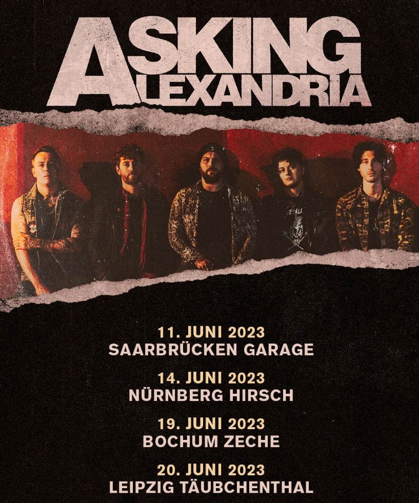 asking alexandria tour 2023 europe