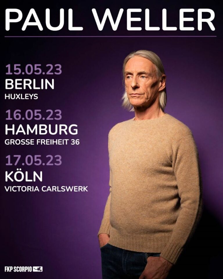 news Paul Weller Live 2023, für drei Shows in Deutschland