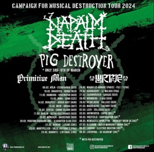 News Napalm Death Campaign For Musical Destruction Tour 2024   NapalmDeathPigDestroyerCampaignForMuscTour2024 MAD Doomstar 500x493 