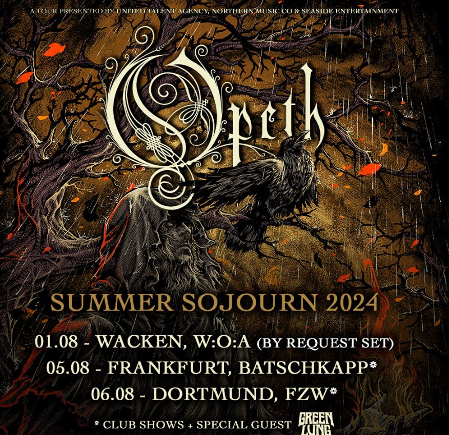 news OPETH Summer Sojourn 2024 zwei Clubshows in Deutschland